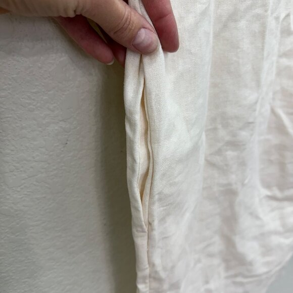 Old Navy Linen Rayon Button Up Collared Shirt Dress w Pockets Womens size XS NEW - Picture 5 of 6